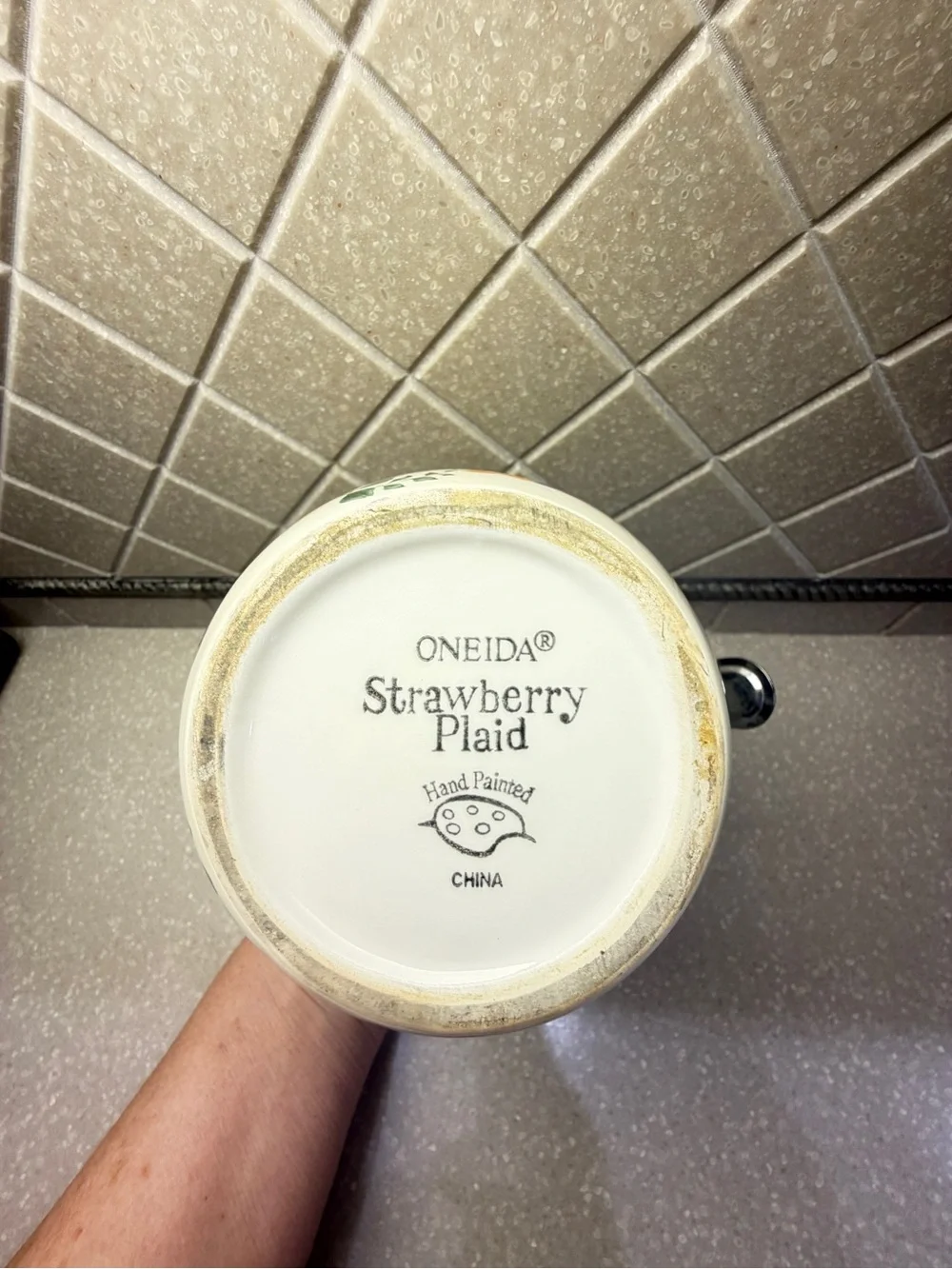 Oneida Strawberry Plaid Medium Canister